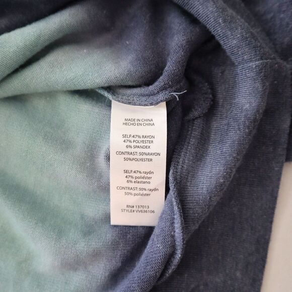 Wildfox W636106 Women Sz S Pink/Purple/Blue DipDye Raglan Baggy Beach Sweatshirt - Picture 5 of 8